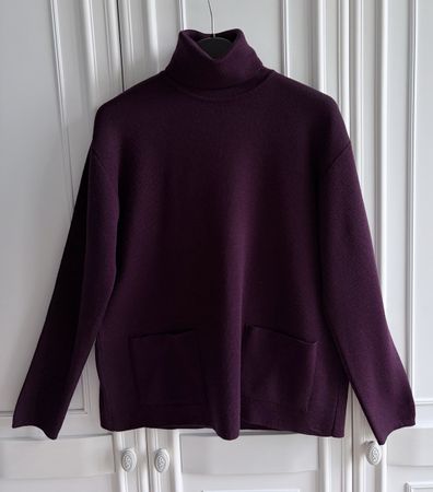 Italtempo made in Italy merino wool plum sweater roll-neck M