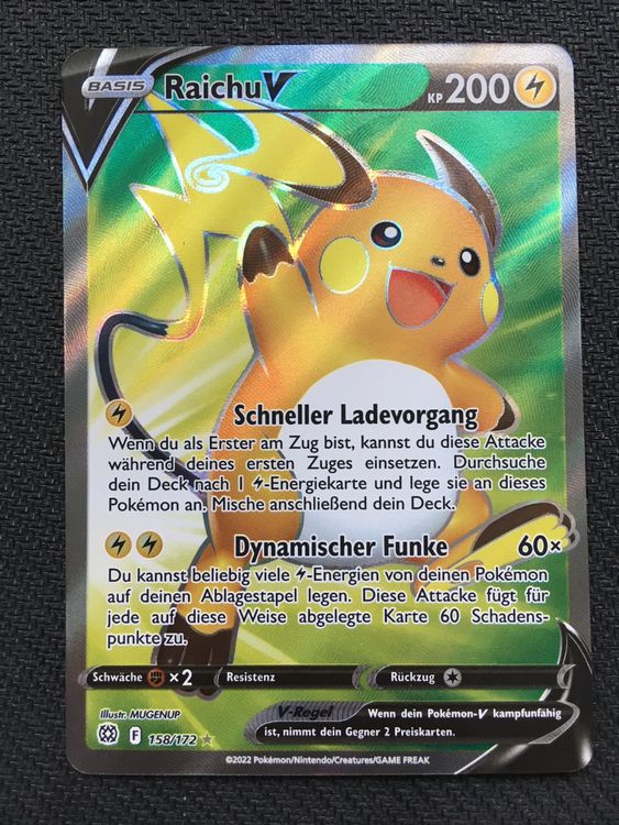 pokemon tcg brilliant stars 158 172 raichu v card Pokemon TCG Brilliant Stars Single Cards 045/172 Raichu V main image 1