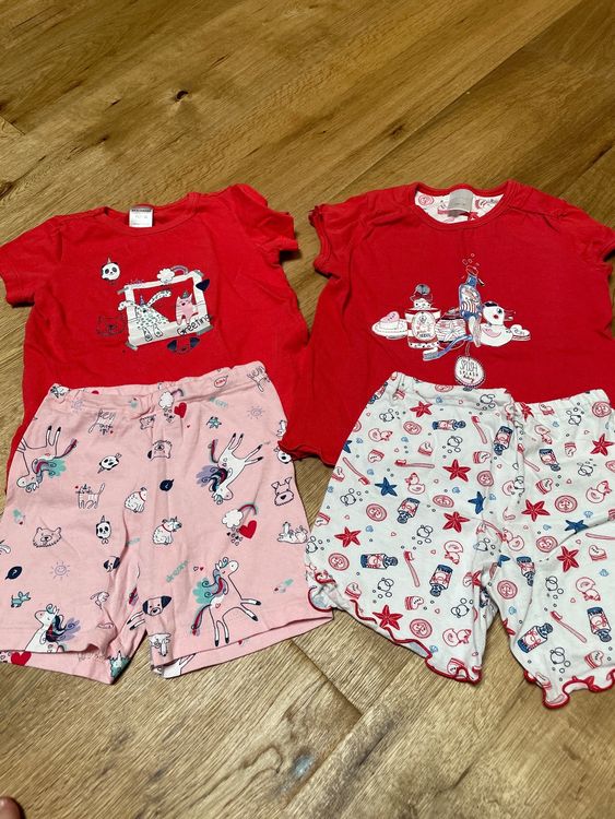 Schiesser Family MD Anzug Lang Set Di Pigiama, Rosso, 92 Bambina