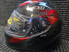 Casque Scorpion Exo-1400 EvoII Carbon Air Platted noir/rouge