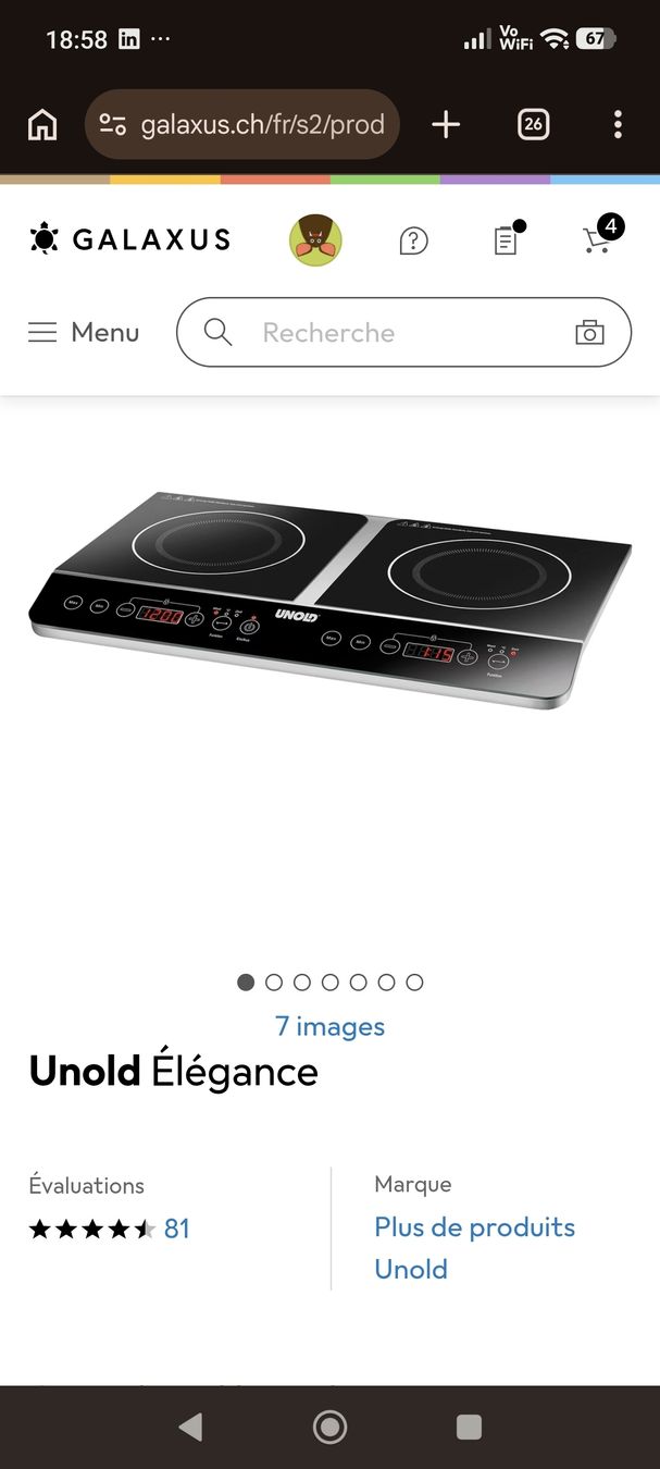 Appareils de cuisine: Unold Élégance double induction hob – Neuf (Voir description) à Dübendorf par naj_szp5