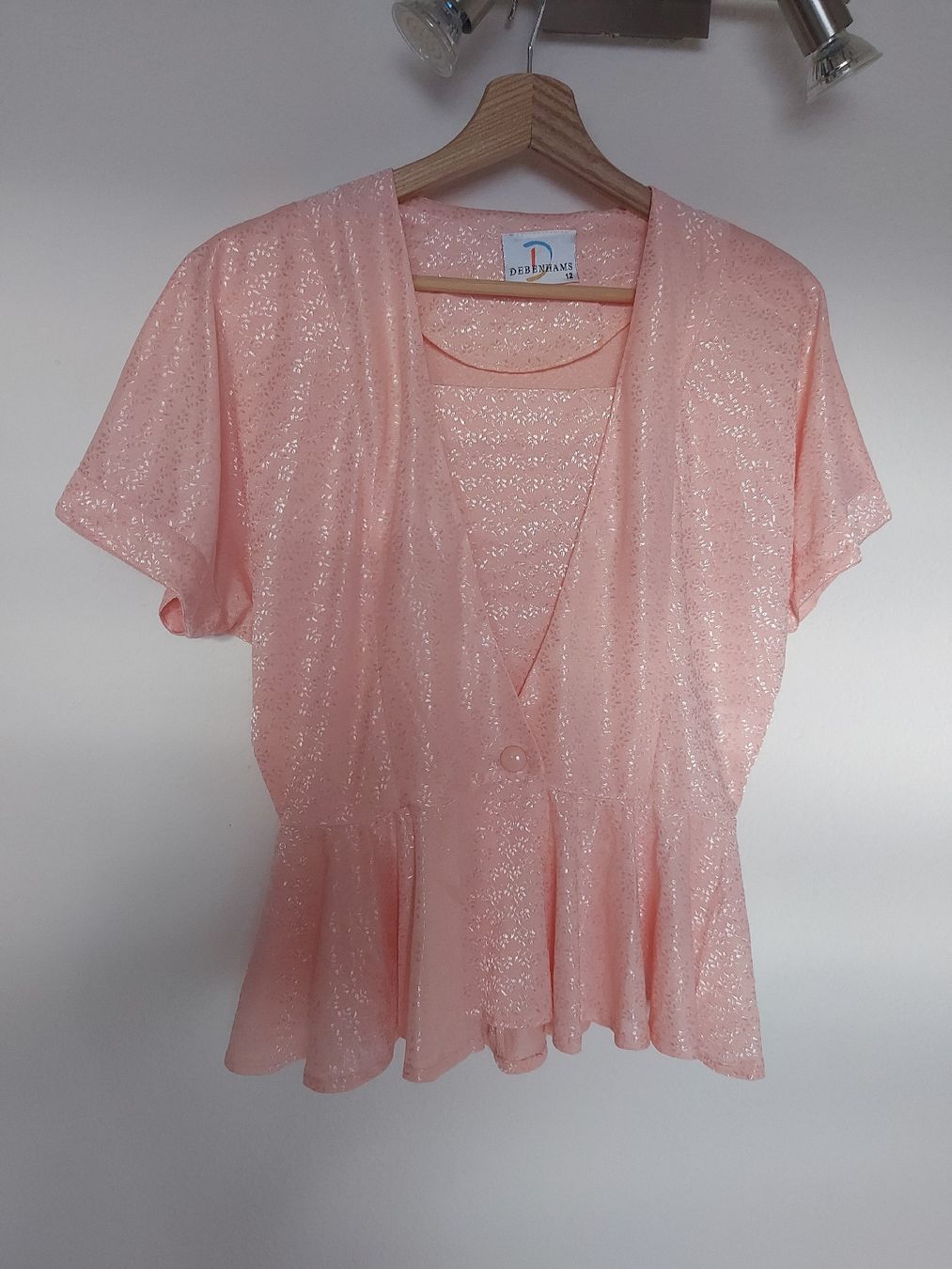 Top: Top vintage peplum - Taille M – Usato da Lausanne venduto da Super-cerise