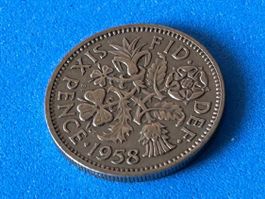 UK - 6 Pence 1958