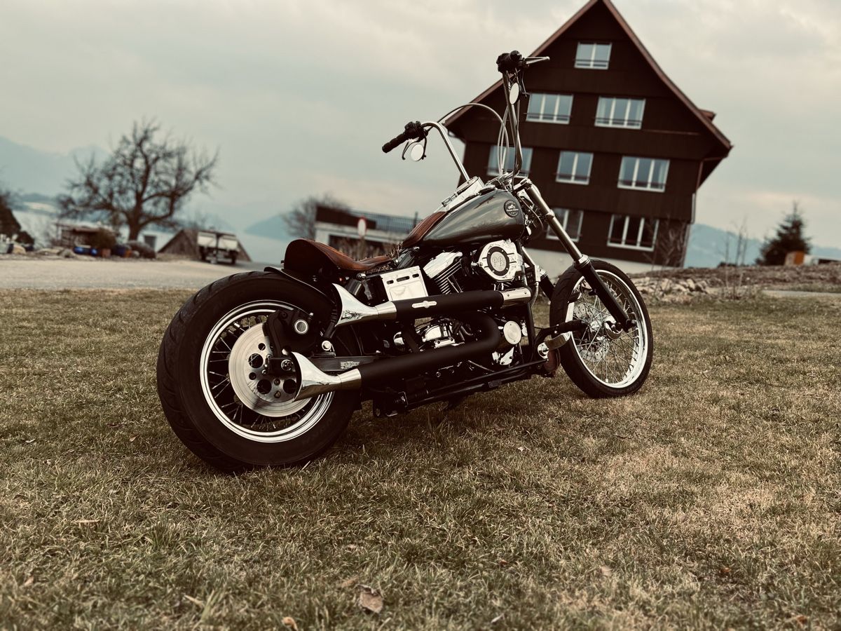 Harley-Davidson Chopper: 1996 Harley Davidson Dyna Wide Glide Precision Bobber – Usato da Meggen venduto da PrecisionBobbers 1