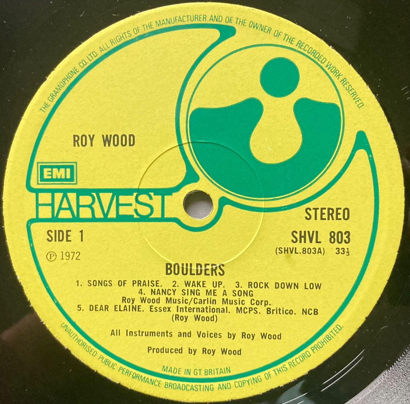 Dischi in vinile: ROY WOOD - BOULDERS – Usato da Poliez-Pittet venduto da Newtown-Records 2