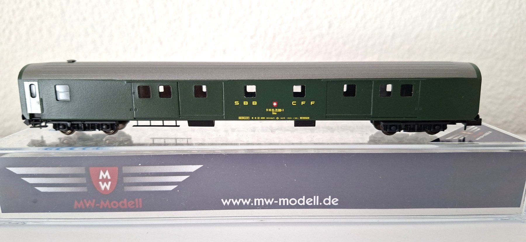 Modellini di ferrovie: MW-Modell Dms SBB RIC Packwagen N-CH-304a – Nuovo e nell'imballaggio originale da Biberist venduto da Ntrains 2