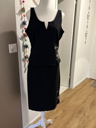Top mit Jupe schwarz mit Stickerei von Chaloc Gr.  42