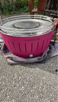 LotusGrill XL Holzkohlegrill pink gebrauchter Zustand