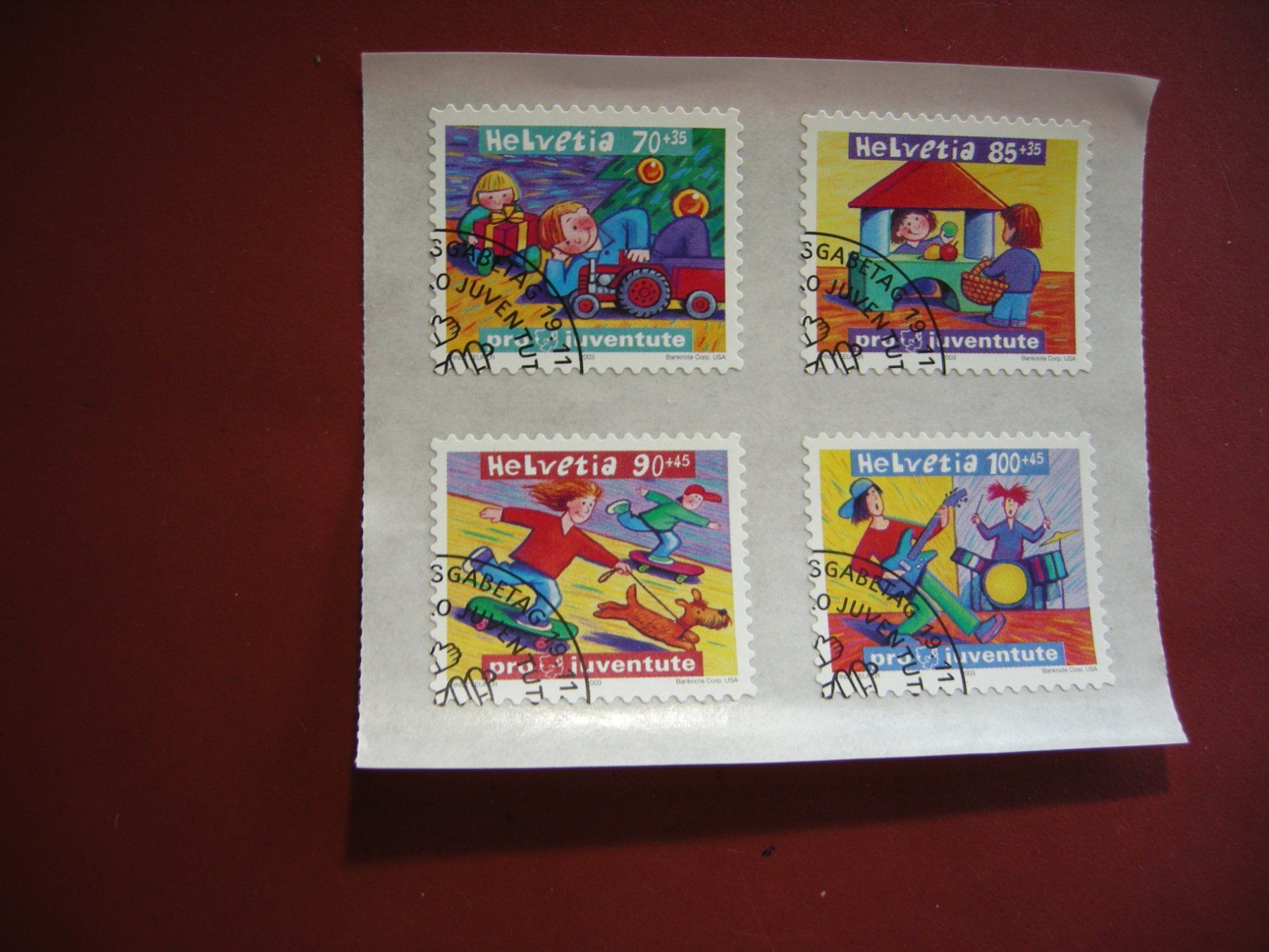 Alle Briefmarken: 2003, PRO JUVENTUTE, SATZ, AUSGABETAG – Gebraucht aus Eschenbach SG von eDaisy