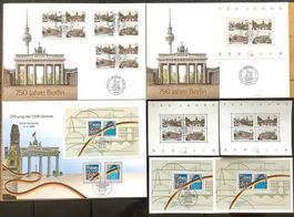 1987-90 FDC + Blocks 750 J. Berlin / Öffnung DDR - ** + ET