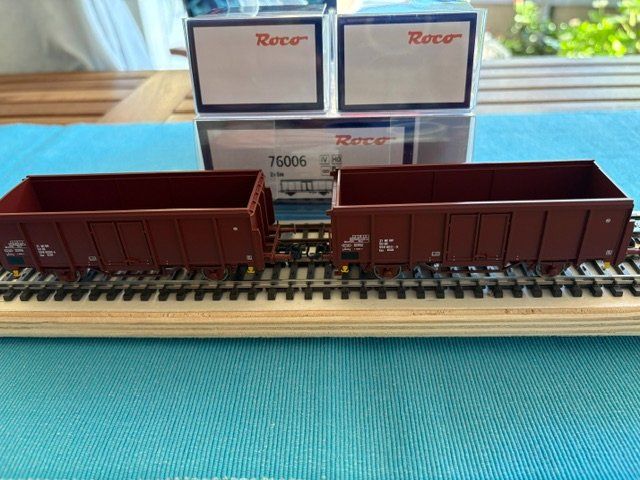 Roco Modelleisenbahnen: Hochbordwagen Set 2.tlg. Roco 76006 – Neu und originalverpackt aus Frenkendorf von HampeFrenk
