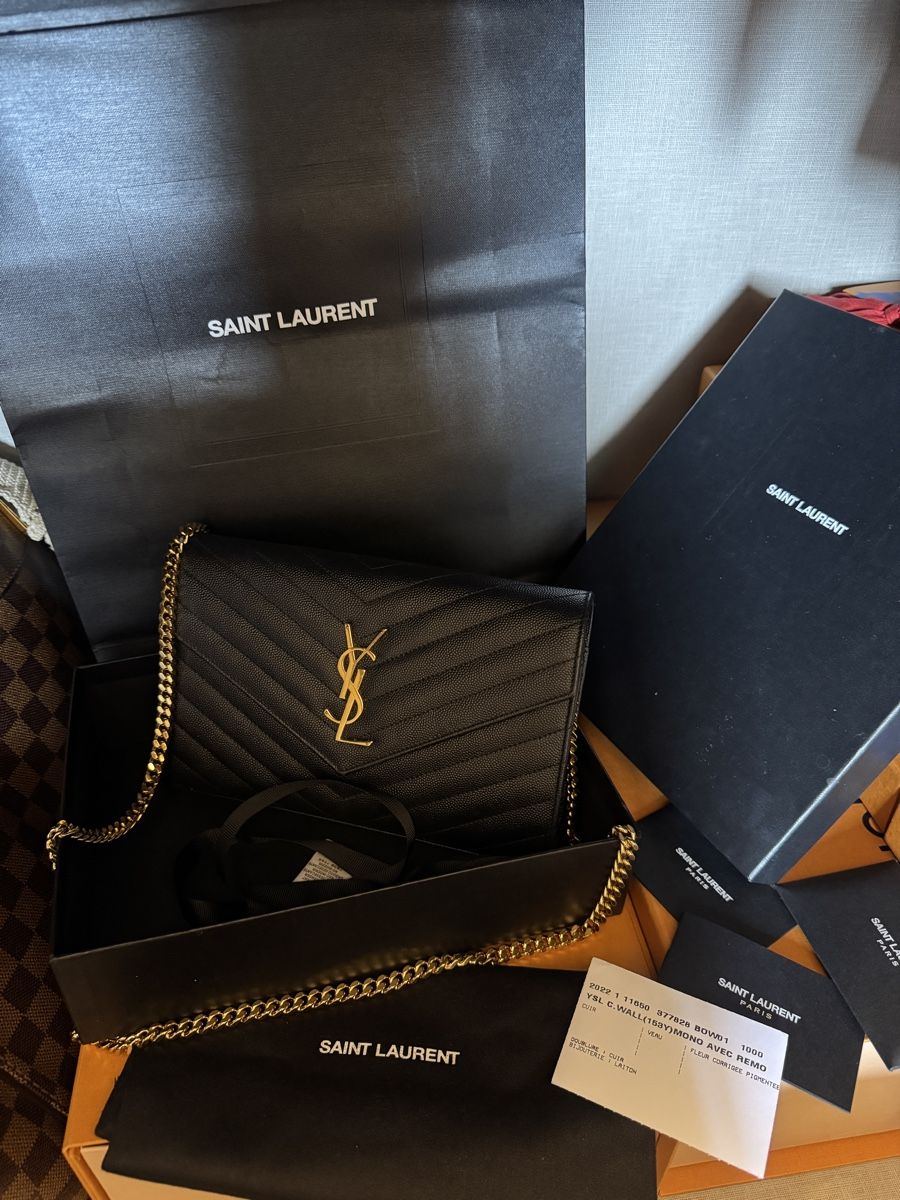 Saint Laurent Borse da donna: Saint Laurent Classic Chain Wallet (WOC 9) Full set – Usato da Widnau venduto da Pukpan_99