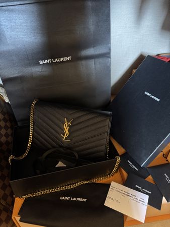 Saint Laurent Classic Cassandre Chain Wallet (WOC 9) – Full