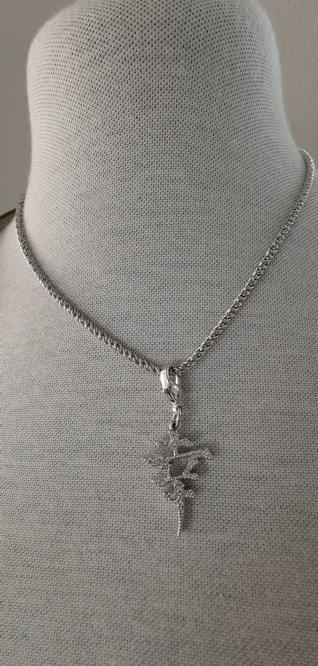 Catenine: Swarovski Kette Chinesisch Zeichen rar – Nuovo (secondo la descrizione) da Zürich venduto da Efriede 1