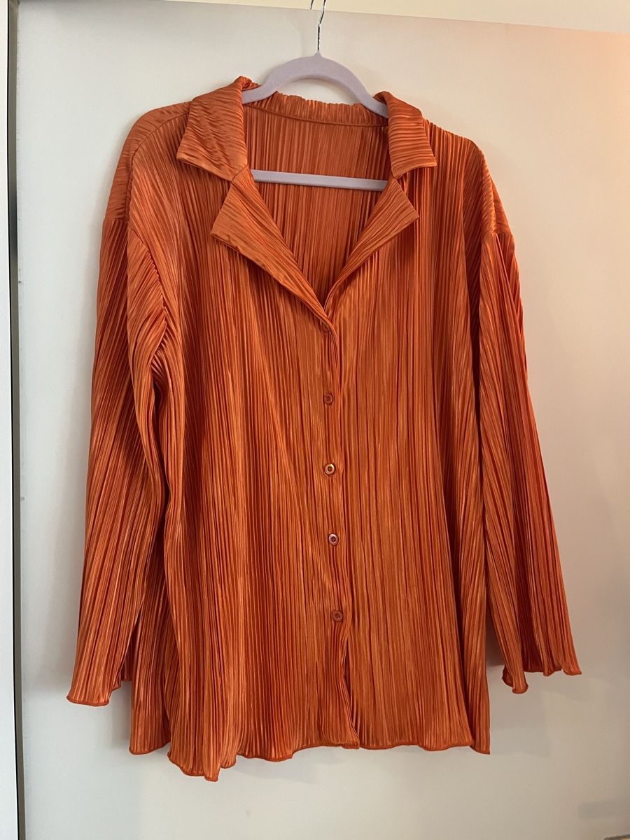 Camicette: Elegante Plissee Bluse, Grösse L – Usato da Zürich venduto da Closetbesties 1