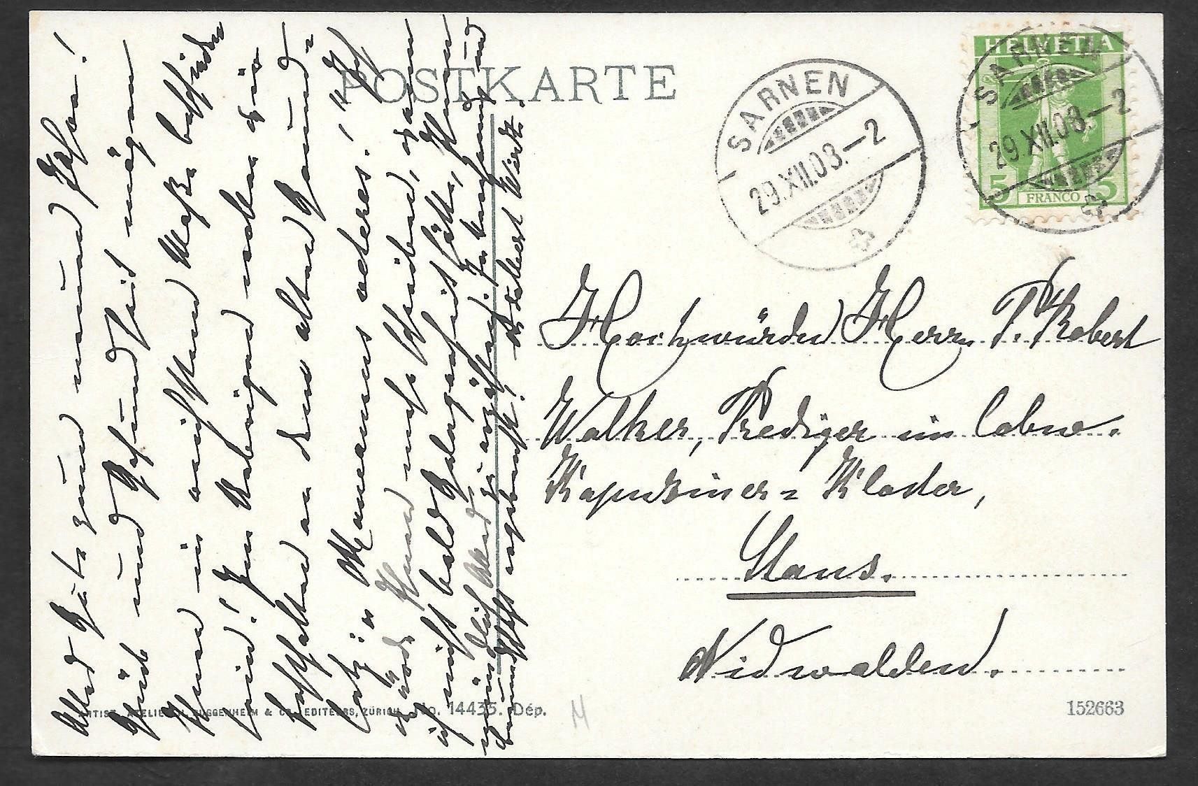 Cartoline postali: Sarnen Postgebäude und Landenberg – Usato da Olten venduto da clotaldi 1