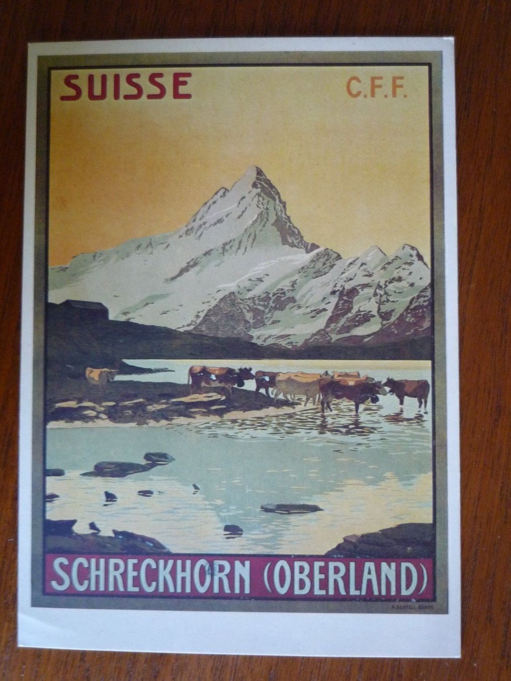 Cartoline postali: Ansichtskarte Schreckhorn – Nuovo e nell'imballaggio originale da Bettlach venduto da Brissoni