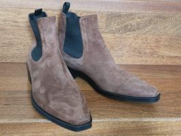 Bottines chelsea Prada en daim marron (37.5)