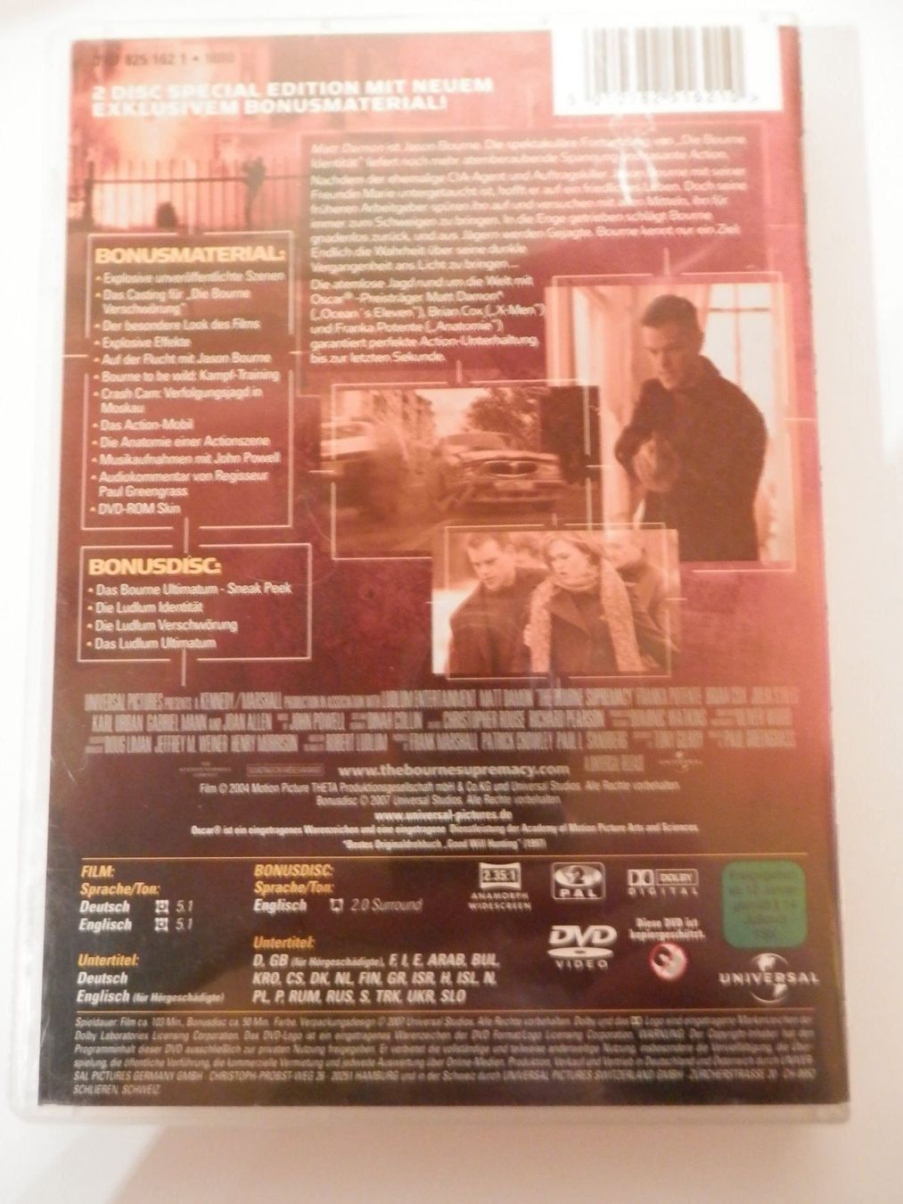 Tutti i DVDs: Die Bourne Verschwörung mit Matt Damon – Nuovo (secondo la descrizione) da Weiach venduto da weiach82 1