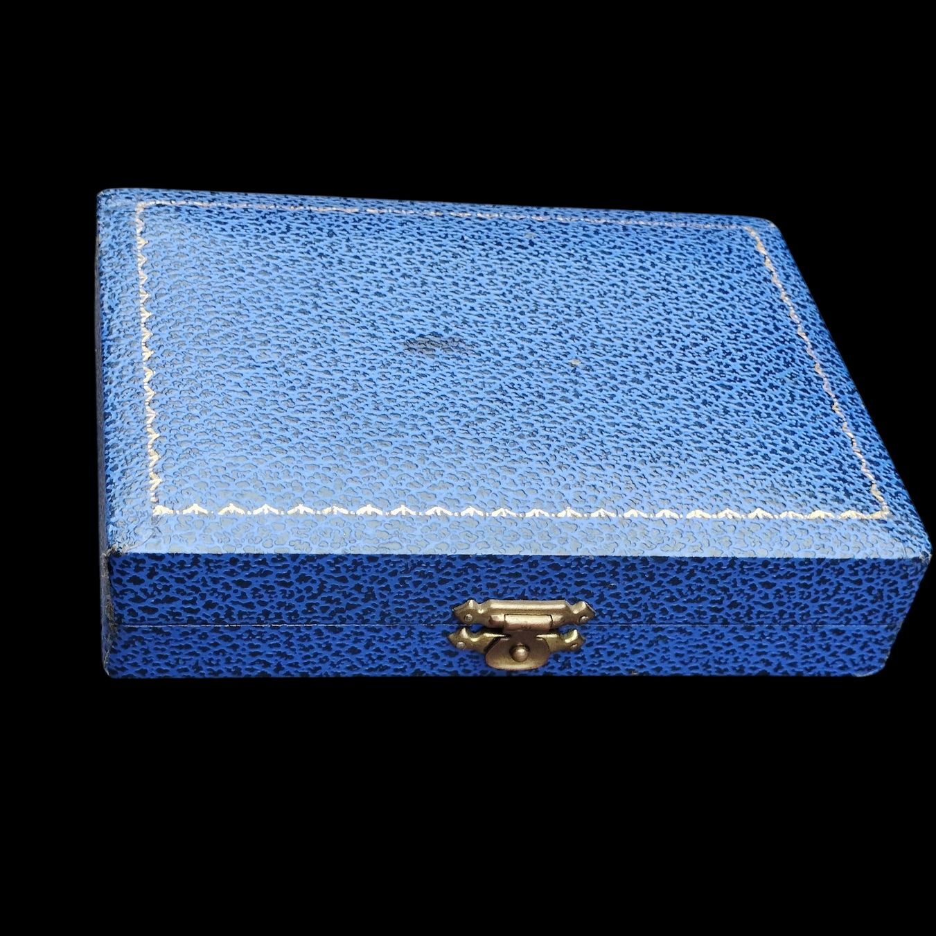 Portagioie: Vintage Ringbox Schatulle Blau Gold mit Samt – Usato da schwyz venduto da larry91sz 8