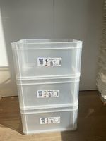 Caisses transparentes empilables 39 x29 x h22 cm