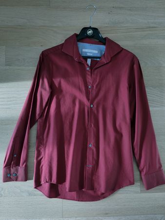 Perry Ellis Herrenhemd Slim Fit Grösse M Rot Top Zustand