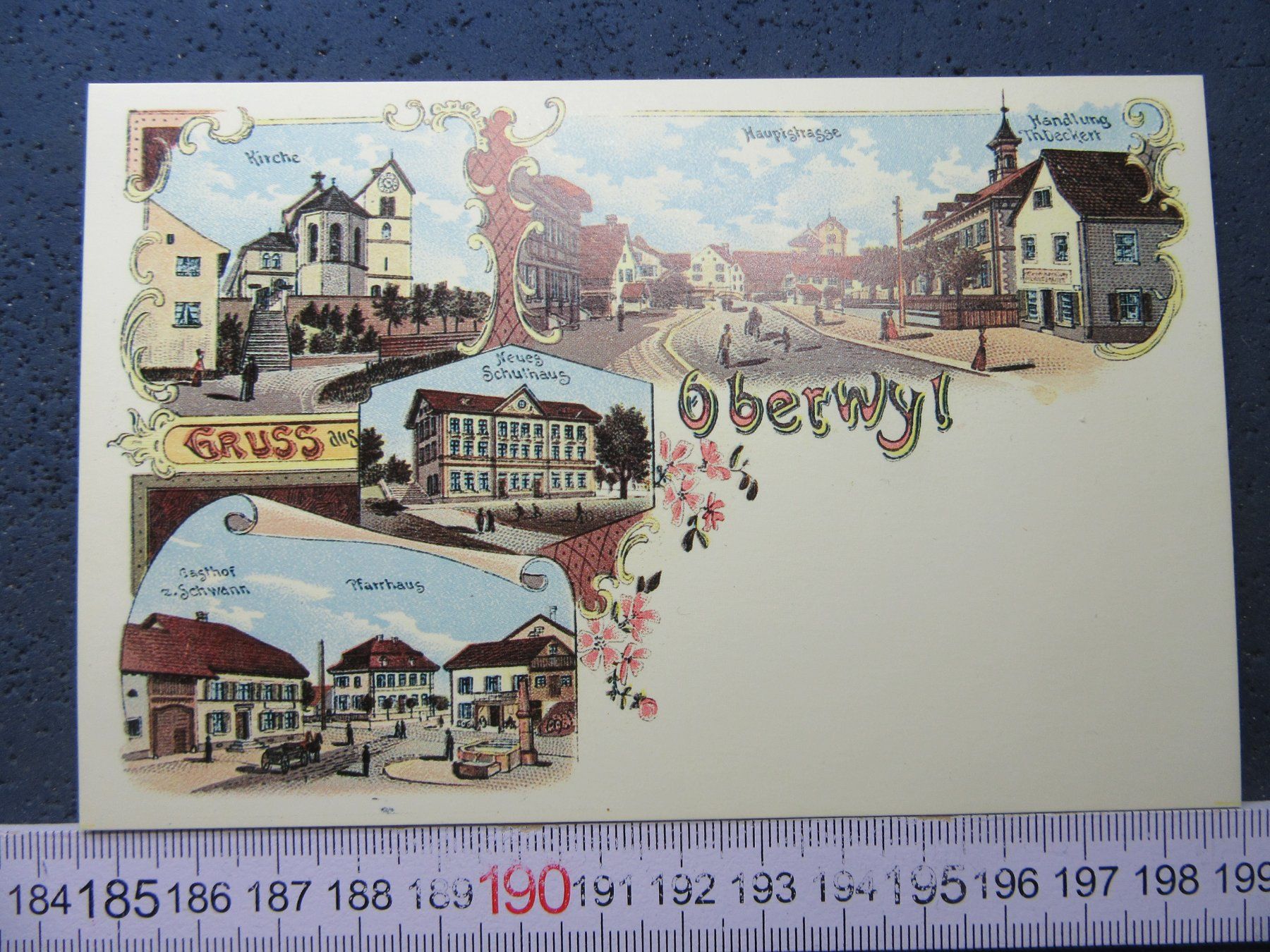 Cartoline postali: OBERWIL BL AK REPRO UM 1895 – Usato da Ettingen venduto da Hausi4711