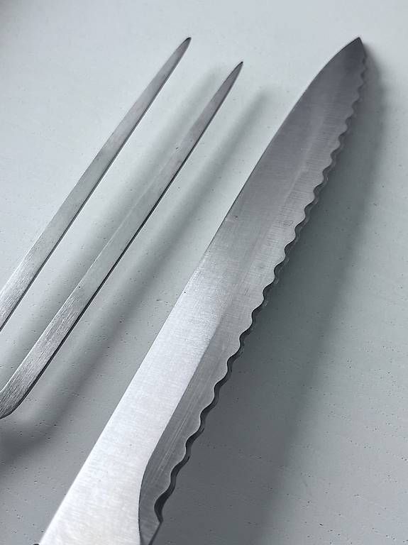 Küchenmesser: Tranchiermesser und Gabel NEU nie gebraucht. – Gebraucht aus Zürich von Ikle00 3