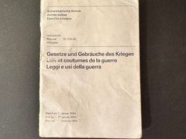 Lehrschrift Gesetze und Gebräuche des Krieges