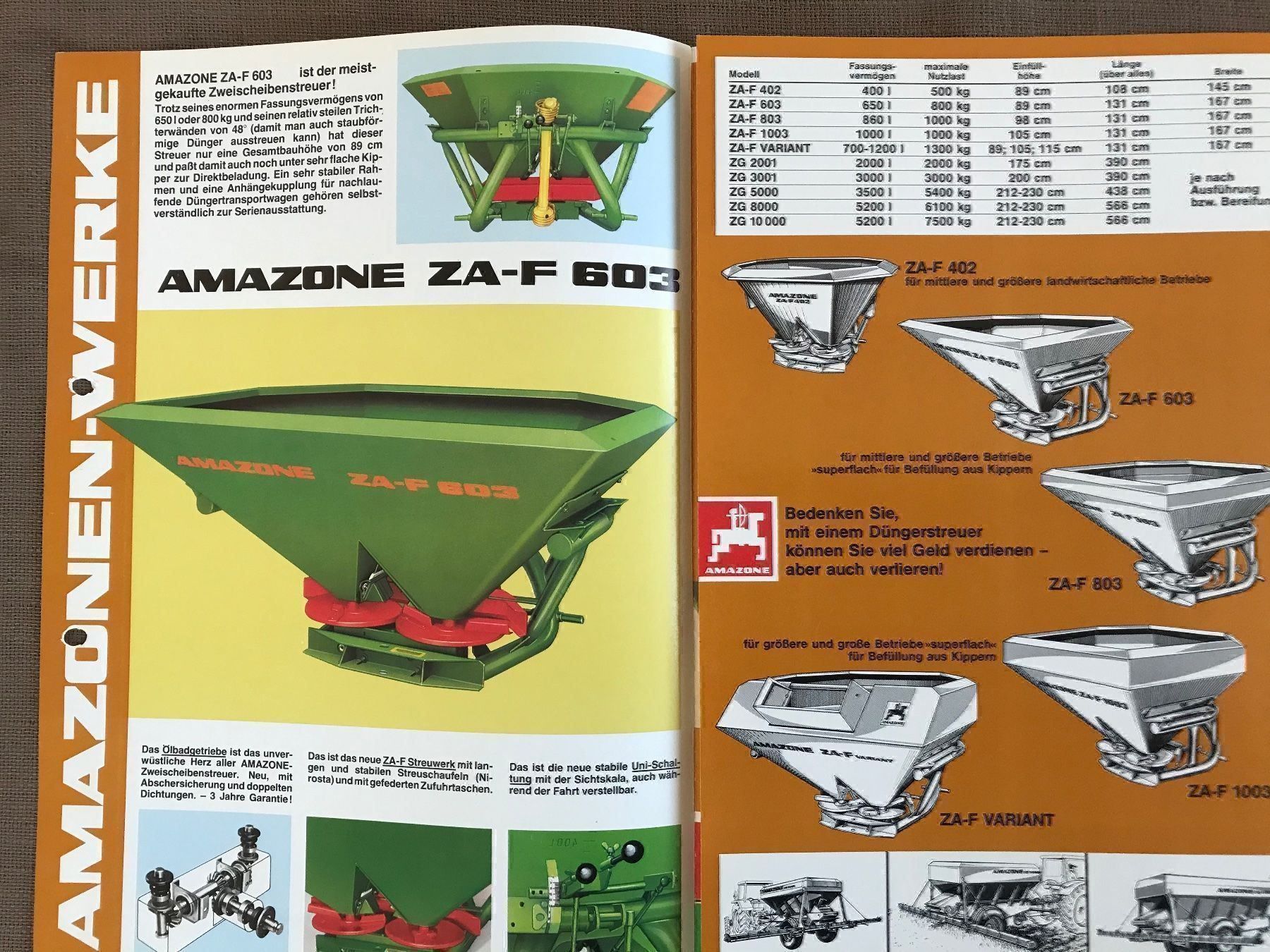 Trattori: Amazone Bucher Prospekt – Usato da Balterswil venduto da Jeko1967