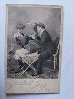 Alte Ansichtskarte mit Liebespaar, ca. 1905, Top