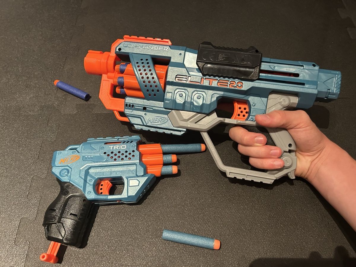 Nerf Giocattoli: NERF Elite 2.0 Commander RD-6 + Trio TD-3 Blaster mit Darts – Nuovo (secondo la descrizione) da Neuheim venduto da 11butzero 4