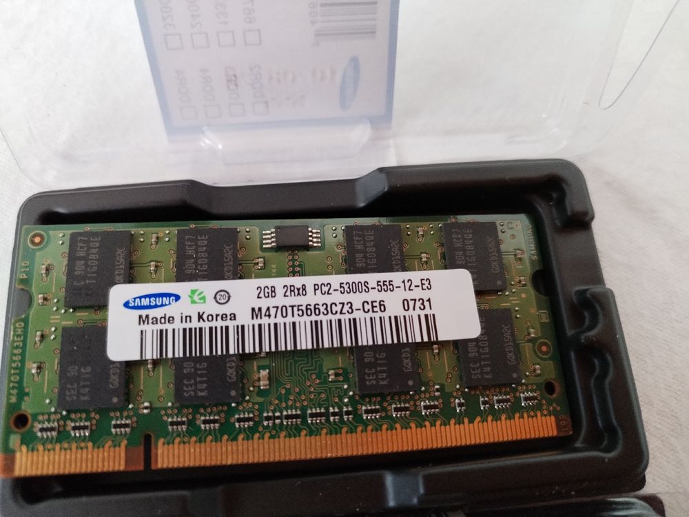 Kit 2 Barrettes RAM DDR2 667Mhz - 2Go + 4Go - Pour ASUS Z53J / Portable - Neuf En Blister