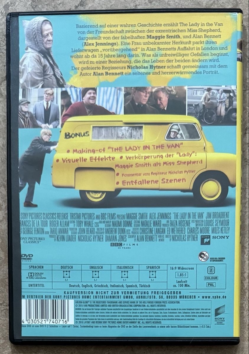 Tutti i DVDs: THE LADY IN THE VAN – Nuovo (secondo la descrizione) da Dietikon venduto da AndreaSch01 1