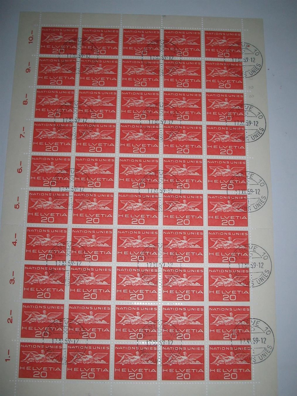 Bogenschiessen: 1955 D VII Nr. 24 je 1 Bogen **/O – Gebraucht aus Winterthur von Kyoung 1