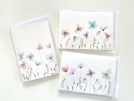 Grusskarten Aquarell, Karten, Dankeskarten, Geburtstagskarte