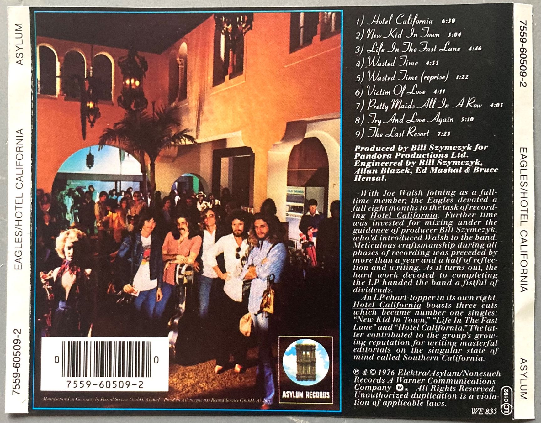 Schallplatten: EAGLES - HOTEL CALIFORNIA – Gebraucht aus Poliez-Pittet von Newtown-Records 1