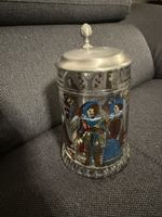 Bierkrug BMF mit Zinndeckel