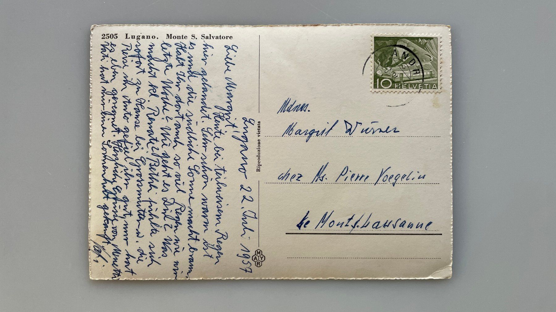 Cartoline postali: Lugano , Monte S. Salvatore ok – Usato da Glattfelden venduto da cybermaxx 1