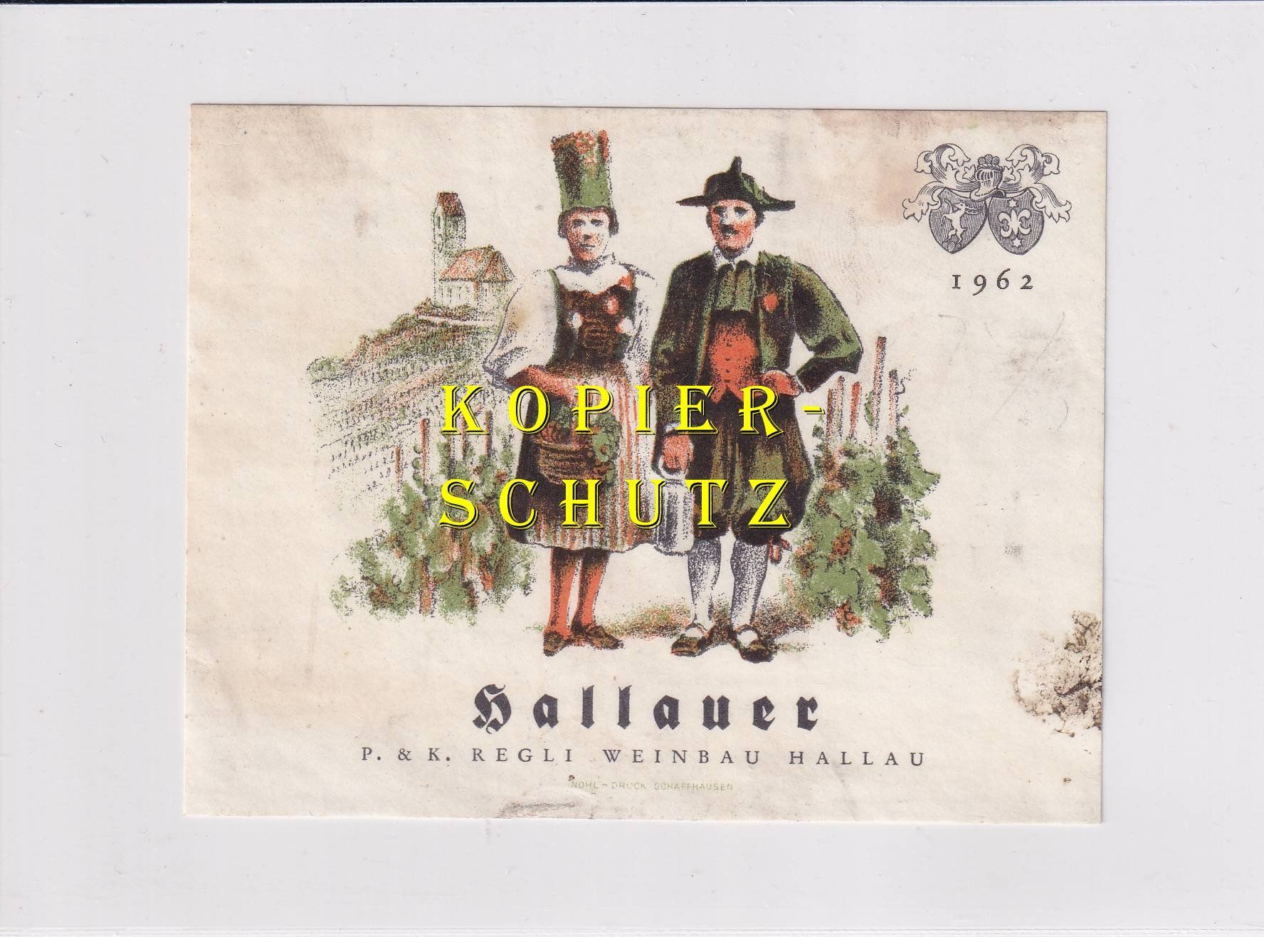 Papier: Etikette - Hallauer 1962 /bd – D'occasion à Hombrechtikon par Rudolf07