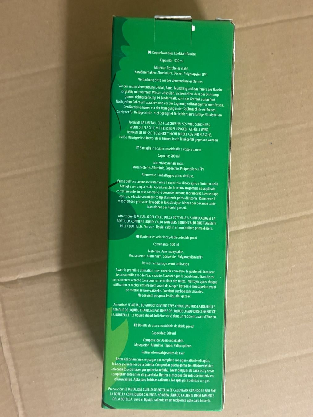 Coop Borracce & Thermos: Edelstahlflasche weiss Baumdesign 500ml Neu – Nuovo e nell'imballaggio originale da Wallisellen venduto da ASZT 1