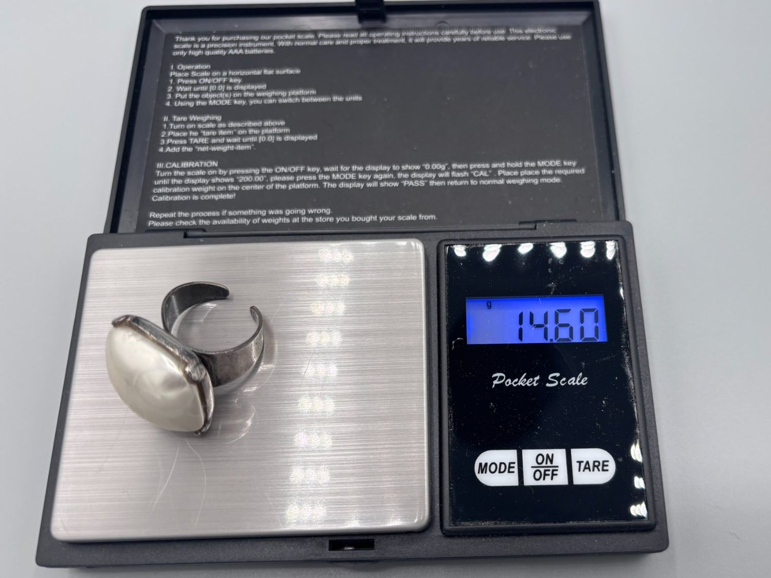 Anelli: Großer Statement Ring Perlmutt Silber massiv modern – Usato da Brunnen venduto da mel_79gf 3