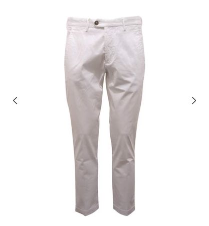 Michael Coal Chino Hose Weiß 40 Made in Italy NEU