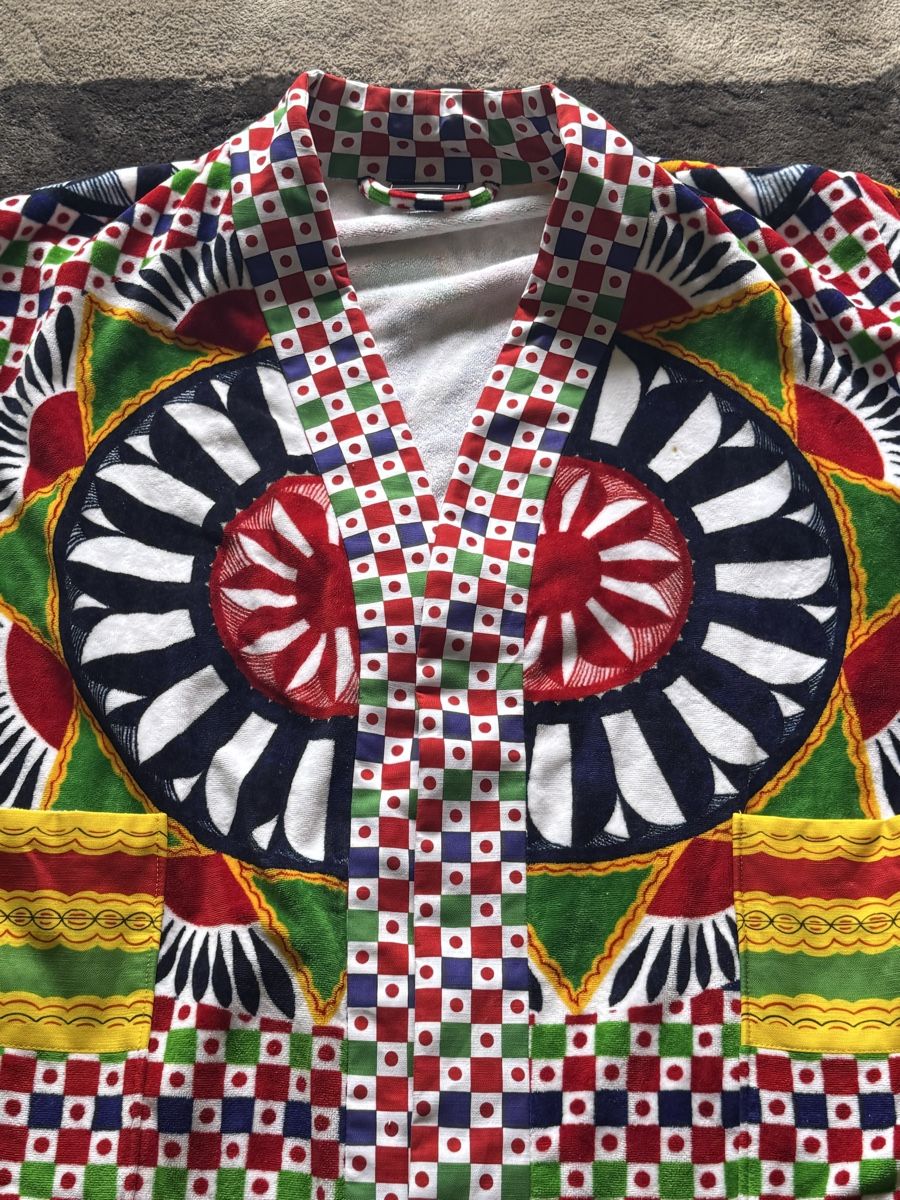Accappatoi: Dolce & Gabbana Bathrobe Carretto XL Cotton multicolor new – Usato da Zürich venduto da Jomed6 3