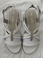 Tamaris white sandals, new, size 40