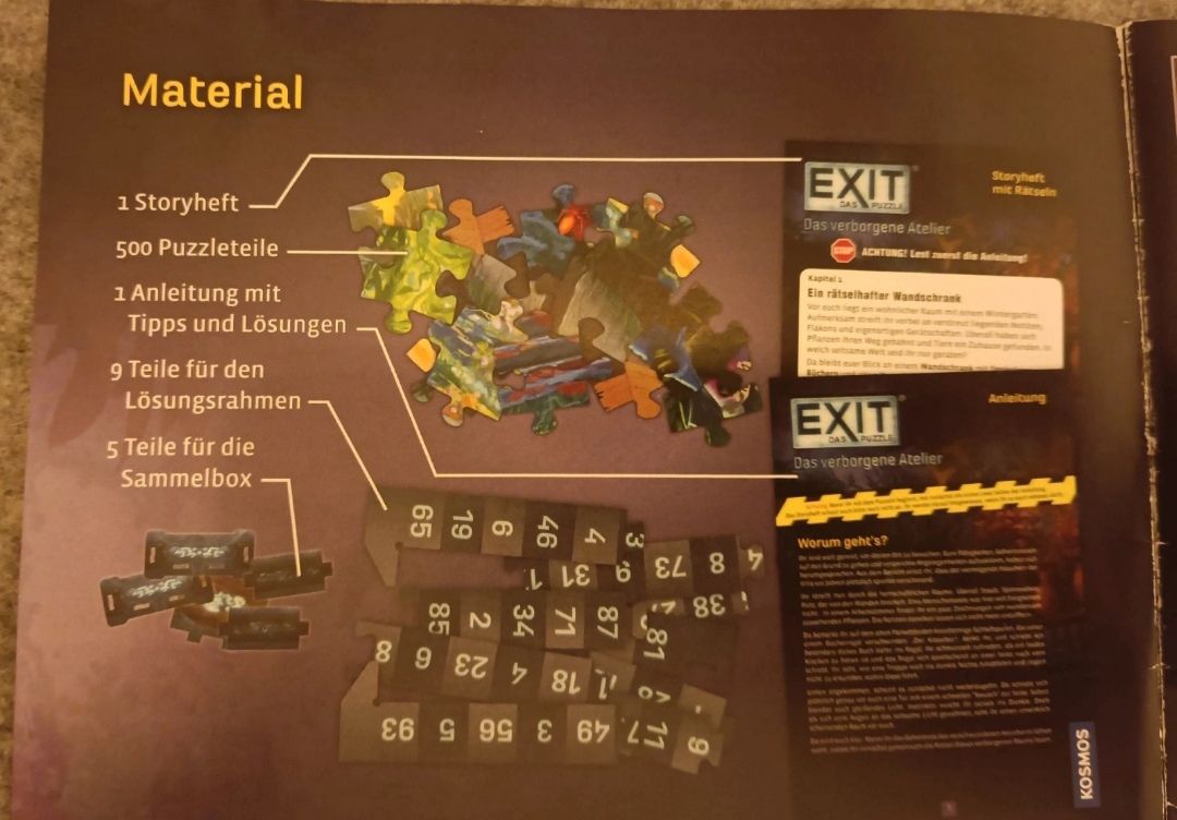 Kosmos Giochi: EXIT puzzle 500: Das verborgene Atelier – Nuovo (secondo la descrizione) da Zweisimmen venduto da shaniinaa 1