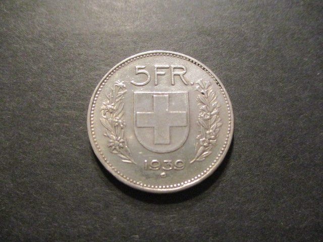 Tutti le monete: 5 .- Fr  1939  Superbe pièce  Top qualité – Usato da Lovens venduto da Jelmi
