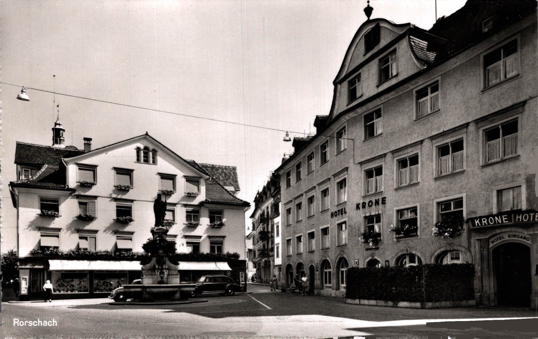 Cartes postales: Rorschach. Kronenplatz mit Hotel Krone – D'occasion à Bronschhofen par Astore