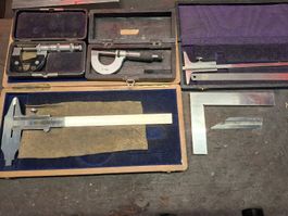 Messwerkzeuge Set Messschieber Mikrometer Winkelmass