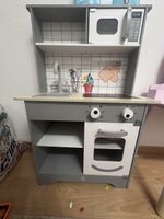 Spielküche Hape Holz grau weiss gebrauchter Zustand